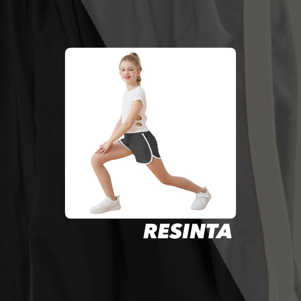 EUC Resinta Girls Black Athletic Shorts